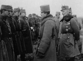 Kaiser Karl and Generaloberst Kirchbach near Kowel on 7th of December 1917