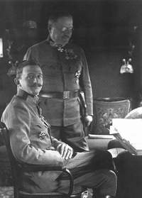 Arz with Kaiser Karl. Note the Field Marshals' badge of rank on the Emperor's collar. Click to enlarge.